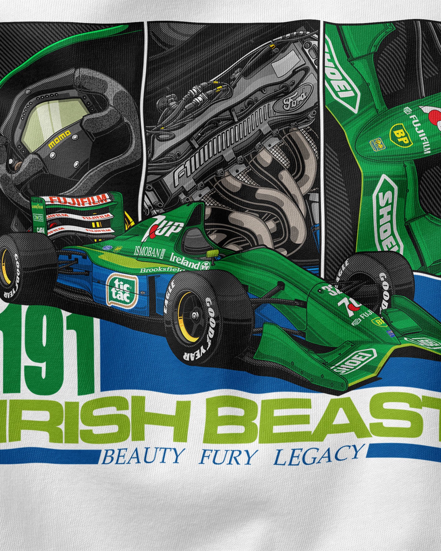 Camiseta Jordan 191 - Irish Beast - Branca