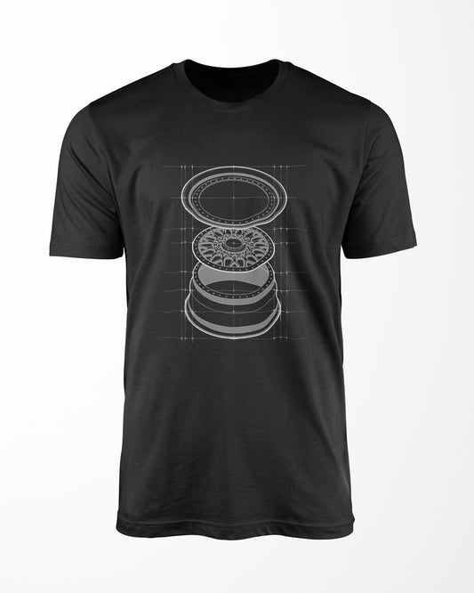 Camiseta Blueprint Wheel | Preta