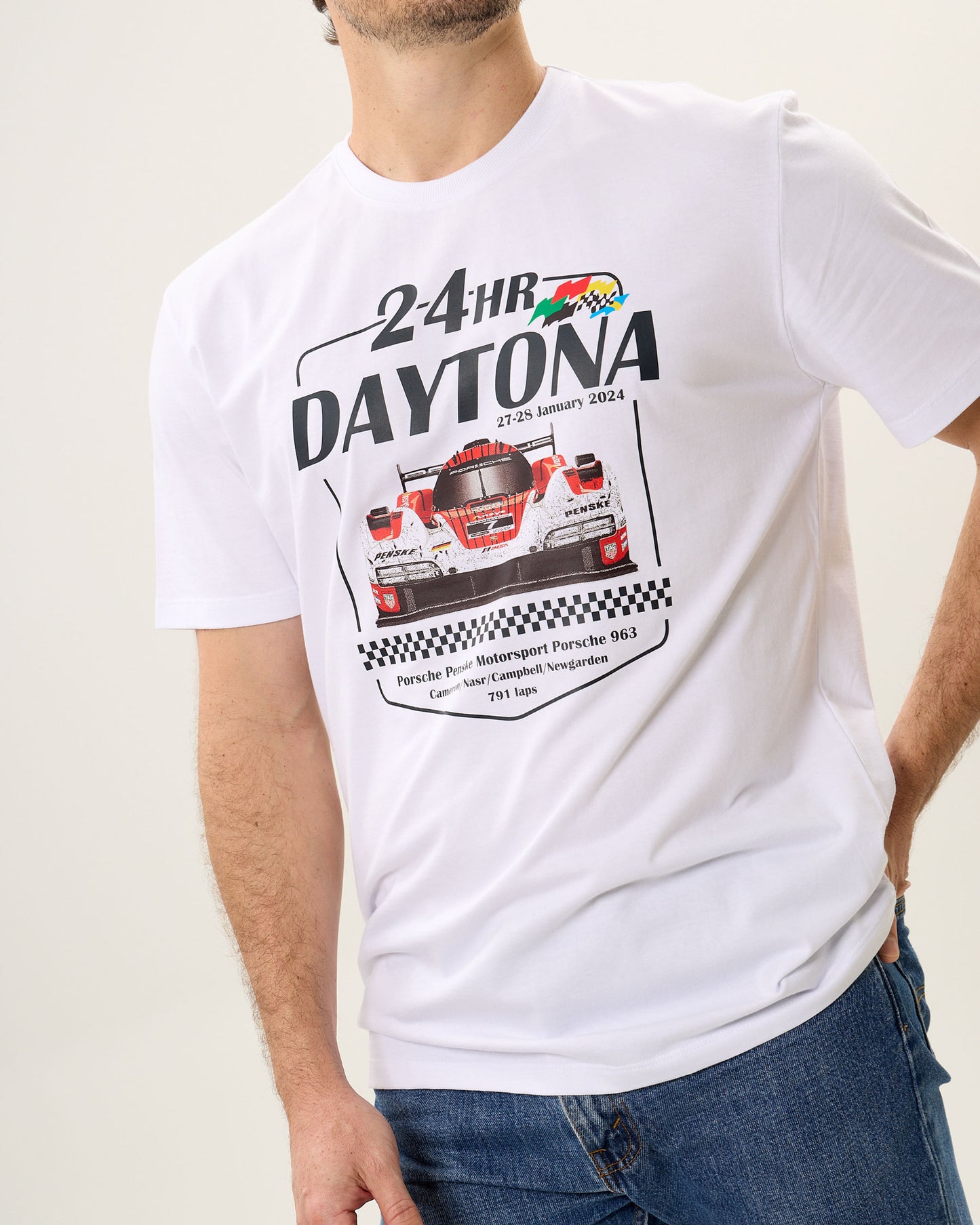Camiseta Comemorativa Porsche Penske 963 - Vitória em Daytona 2024